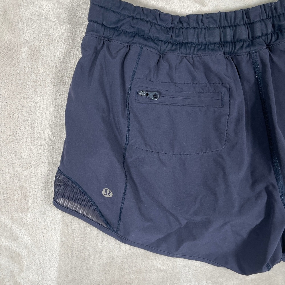 Lululemon Women's Hotty Hot Shorts Activewear Sporty Athletic Lined 4 Blue
